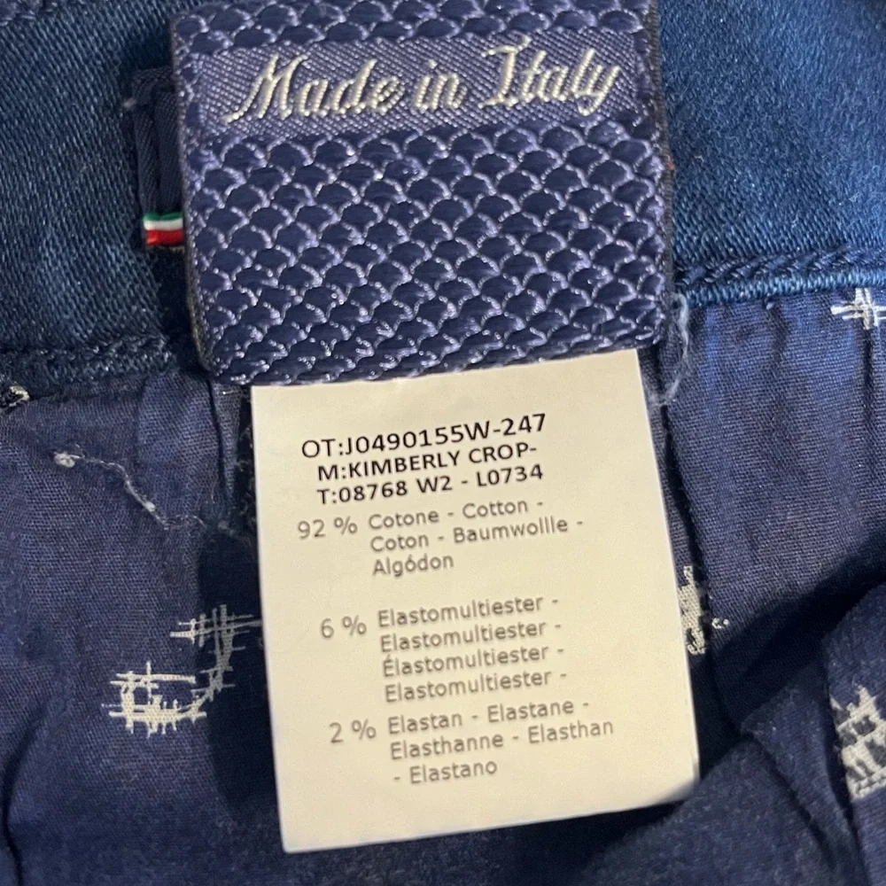 Jacob Cohen Women's Dark Blue Skinny Jeans with Striped Tie Belt - Picture 14 of 16